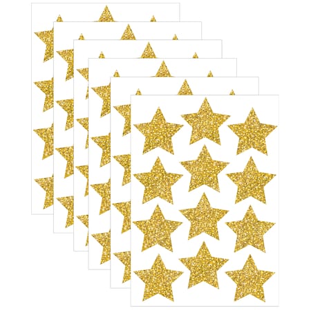 Ashley Productions Die-Cut Magnets, 3in Gold Sparkle Stars, 12 Pieces, PK6 30400